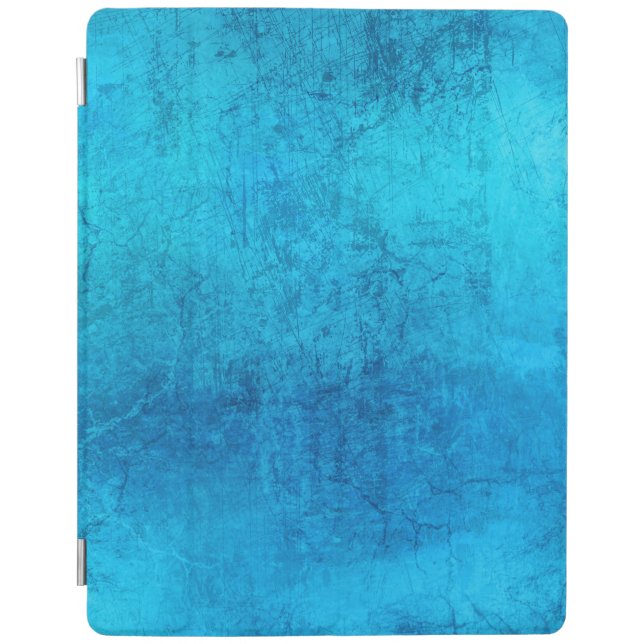 Abstract blue solid color design iPad smart cover (Front)