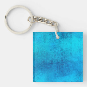 Abstract blue solid color design keychain