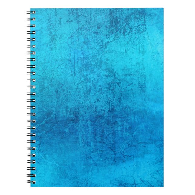 Abstract blue solid color design notebook (Front)