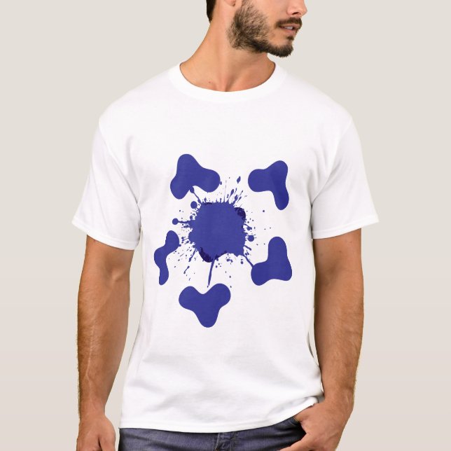 Abstract Blue Splash Men's T-Shirt (Front)