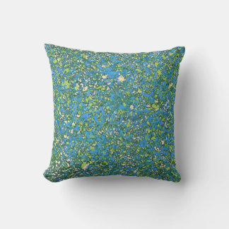 Abstract Blue Splatter for Art Enthusiasts Mod  Throw Pillow