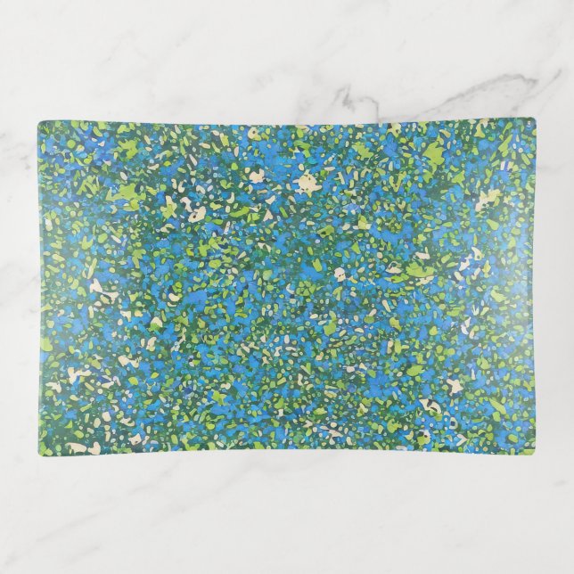 Abstract Blue Splatter for Art Enthusiasts Mod  Trinket Tray (Front)