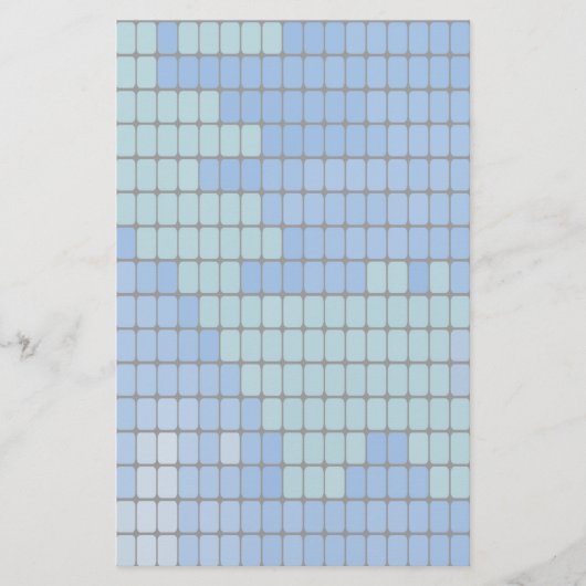 Abstract Blue Square Pattern (Front)