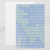 Abstract Blue Square Pattern (Front/Back)