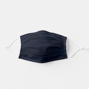 Abstract Blue Stripes Adult Cloth Face Mask