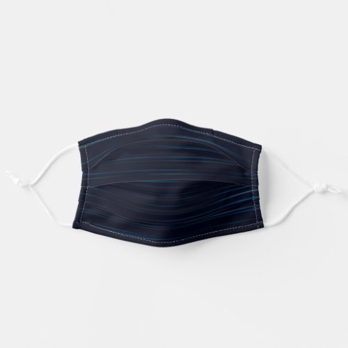 Abstract Blue Stripes Adult Cloth Face Mask