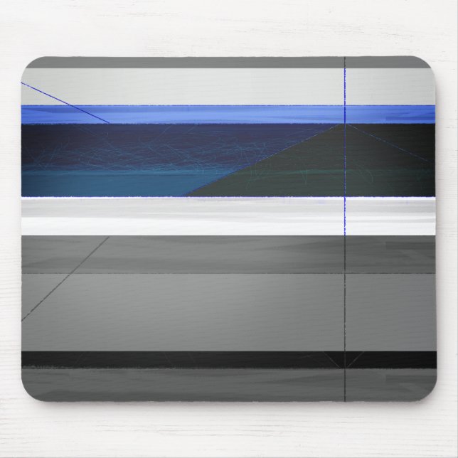 Abstract Blue stripes Mouse Pad (Front)