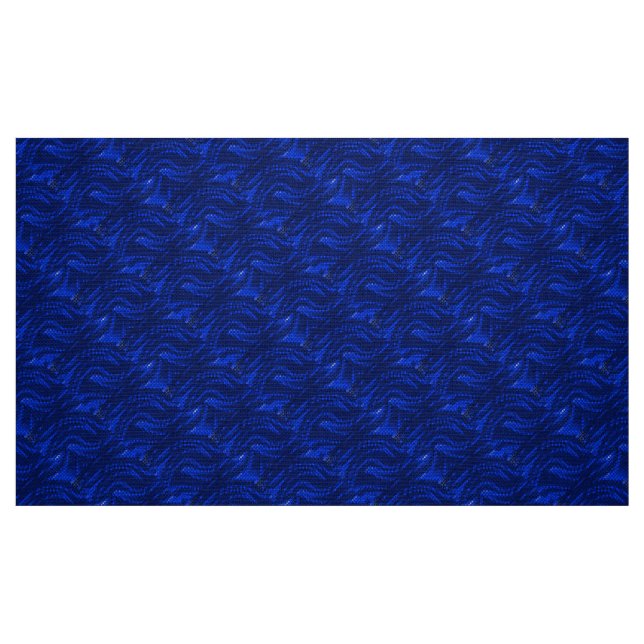 Abstract Blue Swirl Pattern Fabric (Fat Quarter)