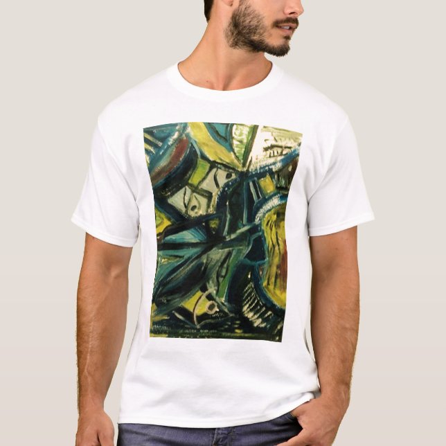 Abstract Blue T-Shirt (Front)