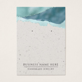 Abstract Blue Teal Earring Display Cards