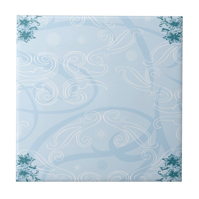 abstract blue texture tile (Front)