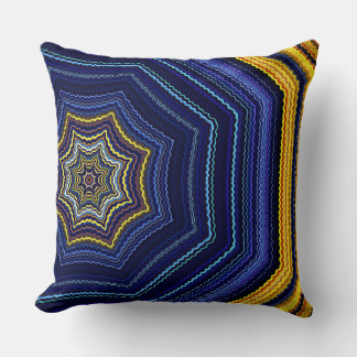 Abstract Blue Throw Pillow