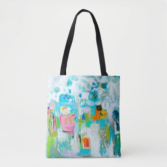 Abstract Blue Tote Bag (Front)