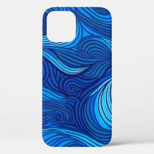 Abstract Blue Turquoise Ocean Water Waves   iPhone 12 Pro Case