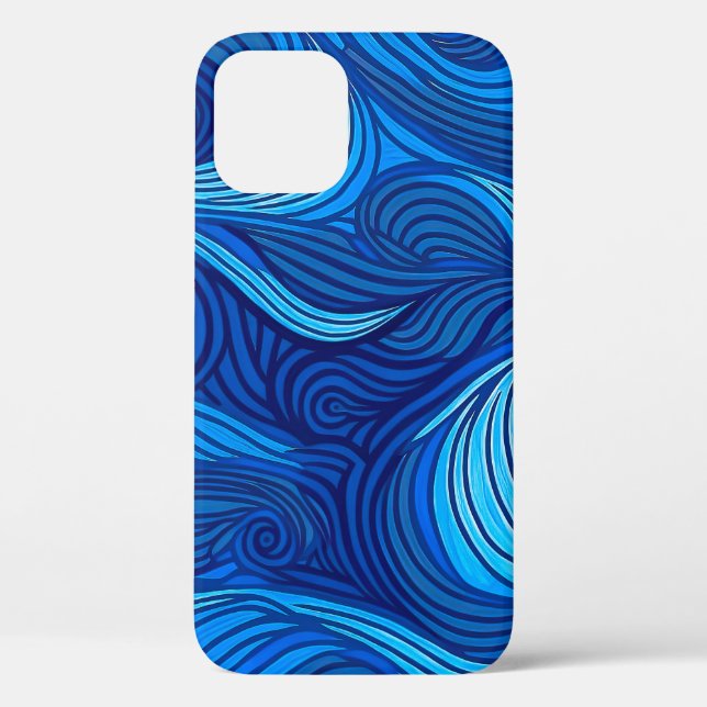 Abstract Blue Turquoise Ocean Water Waves | Case-Mate iPhone Case (Back)