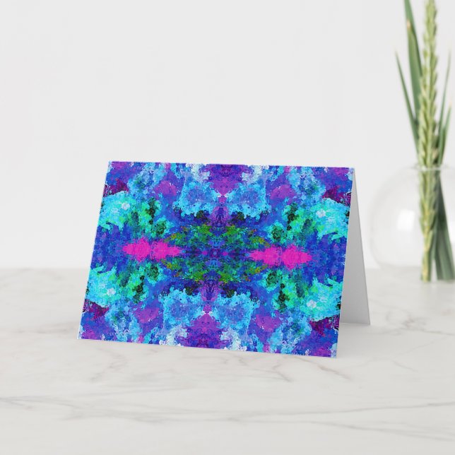 Abstract Blue (Version 2) Blank Customizable Card (Front)