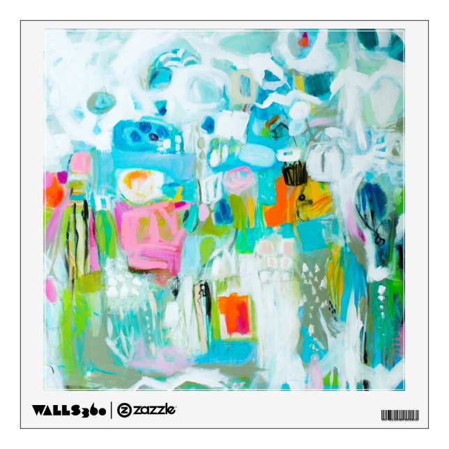 Abstract Blue Wall Sticker (Front)