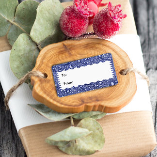 Abstract Blue Water Drop Gift Tag