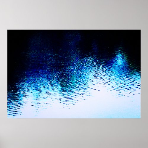 Abstract Blue Water Poster