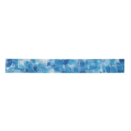 Abstract Blue Water Surface Satin Ribbon