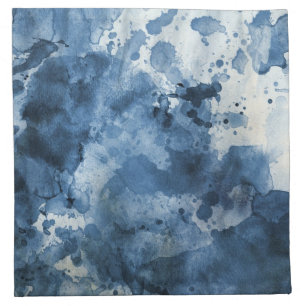 Abstract blue watercolor background cloth napkin
