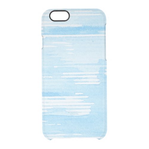 Abstract blue watercolor background texture 2 clear iPhone 66S case