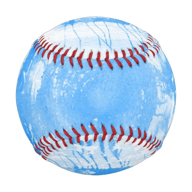 Abstract blue watercolor background, texture. baseball (Front)