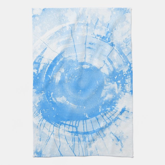 Abstract blue watercolor background, texture. kitchen towel (Vertical)