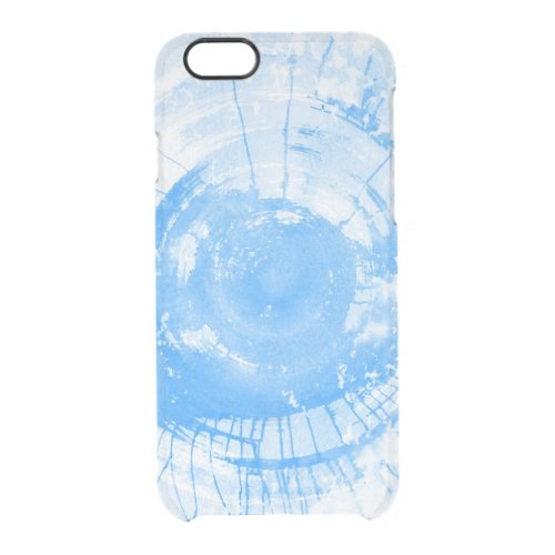 Abstract blue watercolor background texture clear iPhone 66S case