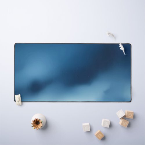 Abstract Blue watercolor Desk Mat