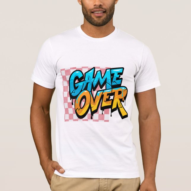 Abstract Blue Watercolor Men’s T-Shirt (Front)