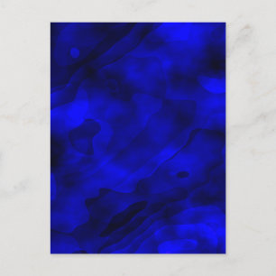 Abstract Blue Watercolour Paint Postcard