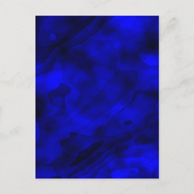 Abstract Blue Watercolour Paint Postcard (Front)