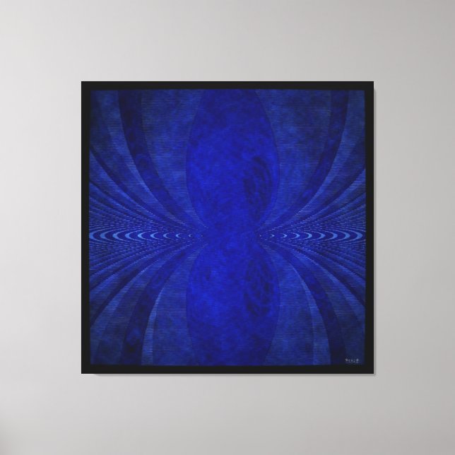 Abstract Blue Wave Canvas Print (Front)