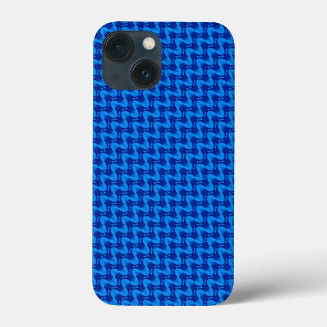 Abstract blue wave pattern Case-Mate iPhone case (Back)