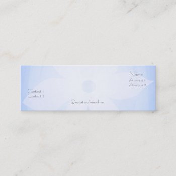 Abstract Blue White Floral Business Card by profilesincolor at Zazzle