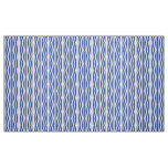 Abstract Blue White Geometric  Pattern Fabric