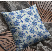 Abstract Blue White Tile Pattern