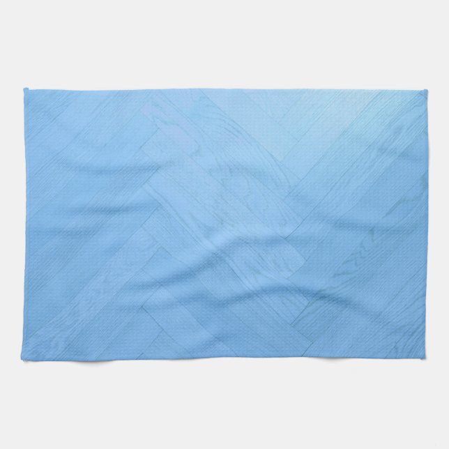 Abstract Blue Wood Floor Board | Kitchen Towel (Horizontal)