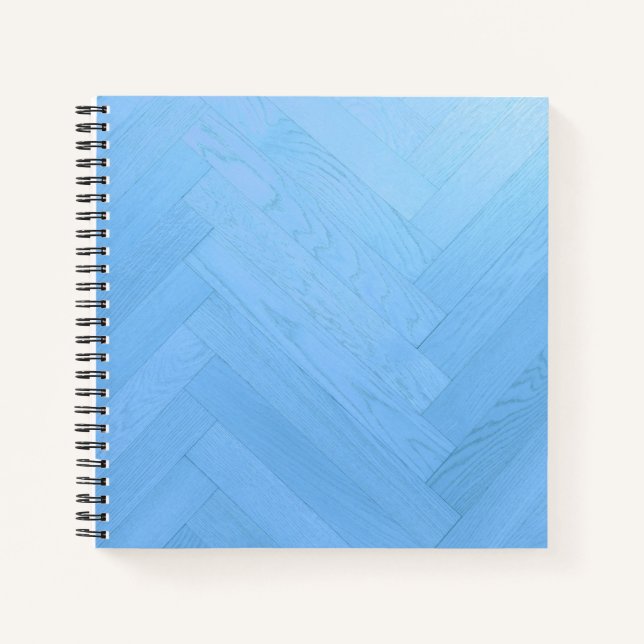Abstract Blue Wood Floor Board | Notebook (Front)