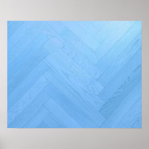 Abstract Blue Wood Floor Board Poster