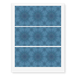 Abstract blue wood temporary tattoos