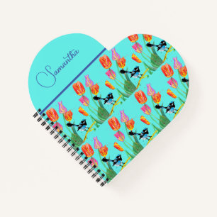 Abstract Blue Wren Australian Bird Birds Notebook