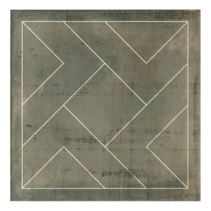 Abstract Blueprint with Geometric Shapes Acrylic Print