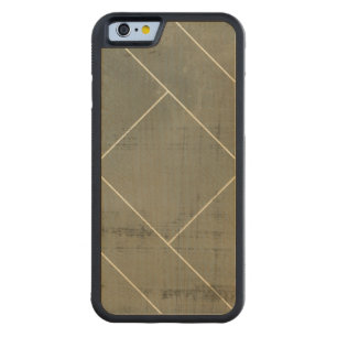 Abstract Blueprint with Geometric Shapes Carved Maple iPhone 6 Bumper Case