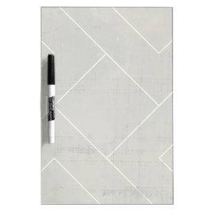Abstract Blueprint with Geometric Shapes Dry Erase Board