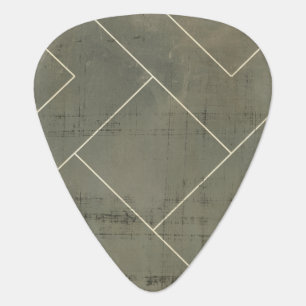 Abstract Blueprint with Geometric Shapes Guitar Pick