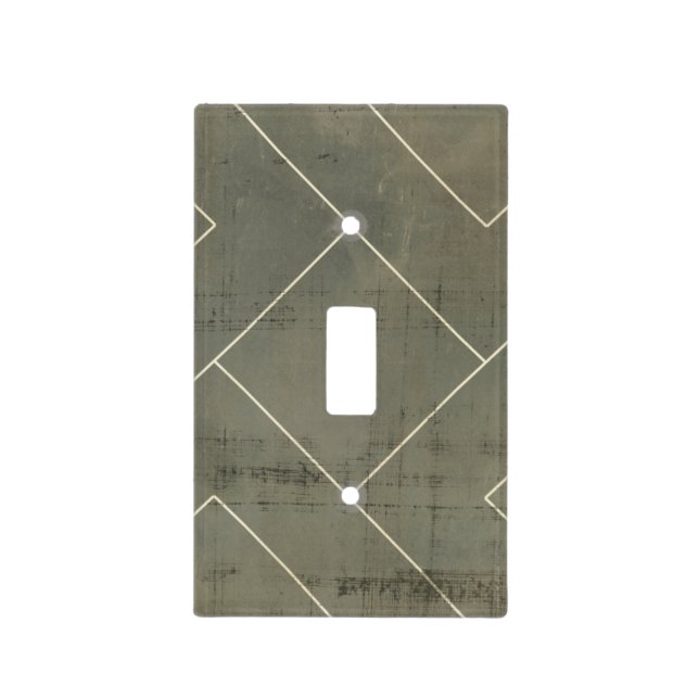 Abstract Blueprint with Geometric Shapes Light Switch Cover (Front)