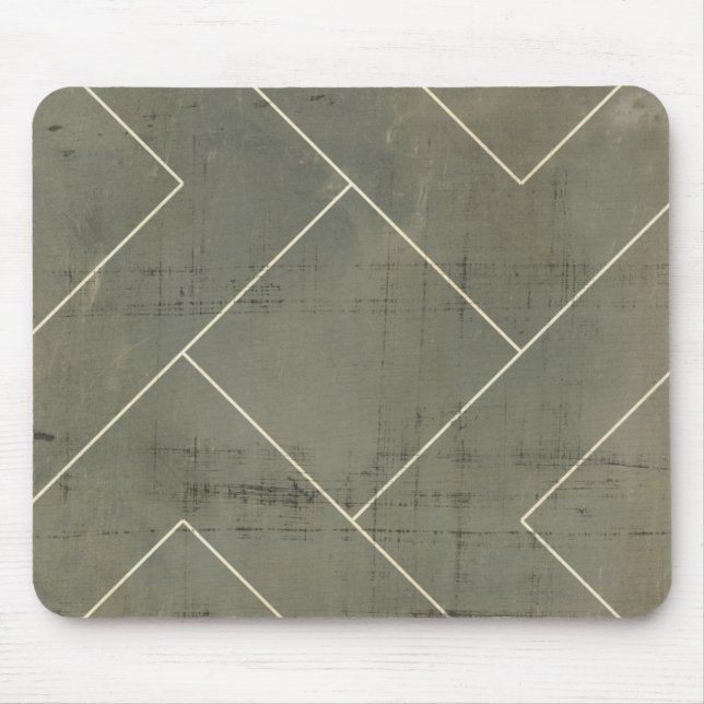 Abstract Blueprint with Geometric Shapes Mouse Pad (Front)
