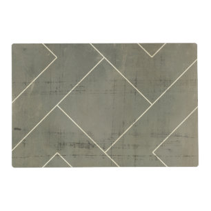 Abstract Blueprint with Geometric Shapes Placemat